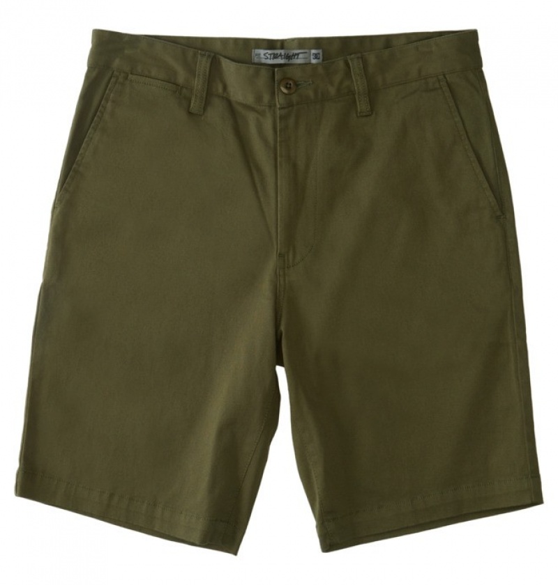 Hombre Short DC Shoes Worker Chino Verde Oscuro | NJP-903267