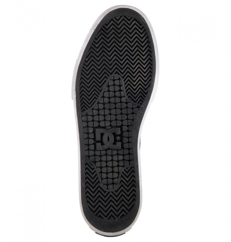 Hombre Slip On DC Shoes Manual Negras Blancas | XRW-038564