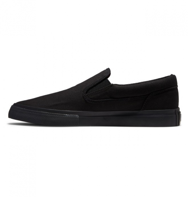 Hombre Slip On DC Shoes Manual Negras Negras Negras | GNQ-194852