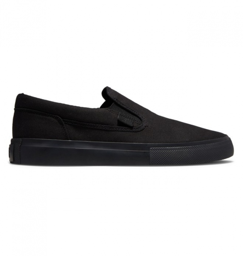 Hombre Slip On DC Shoes Manual Negras Negras Negras | GNQ-194852