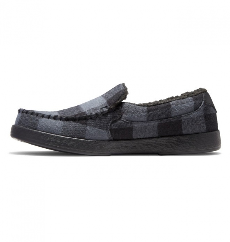 Hombre Slip On DC Shoes Villain Winterized Negras Gris | QBR-237685