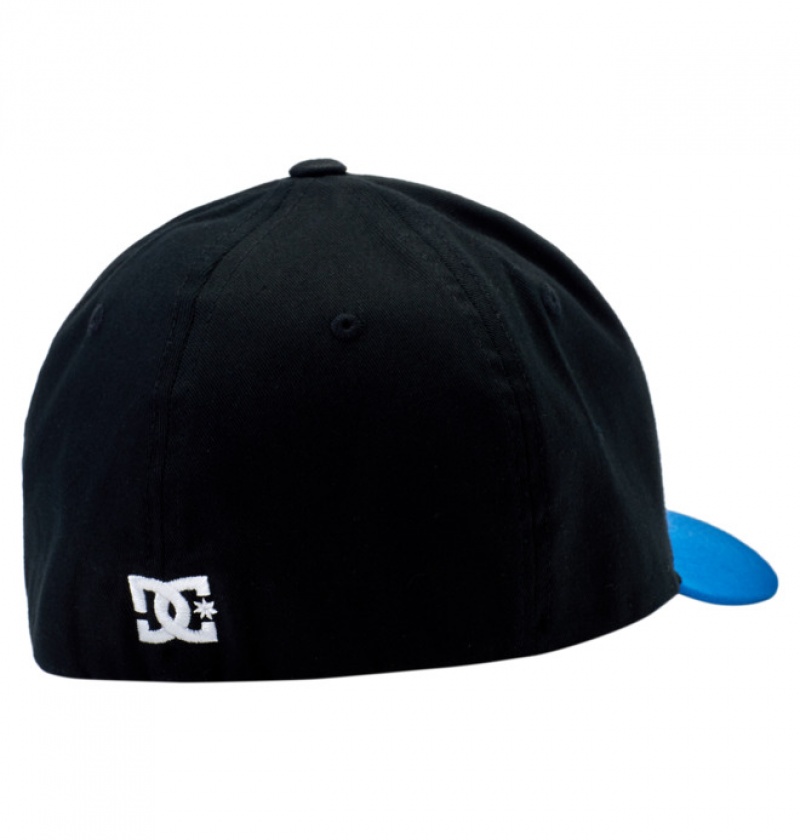 Hombre Sombreros DC Shoes Cap Star Seasonal Flexfit Azules | VPM-398615