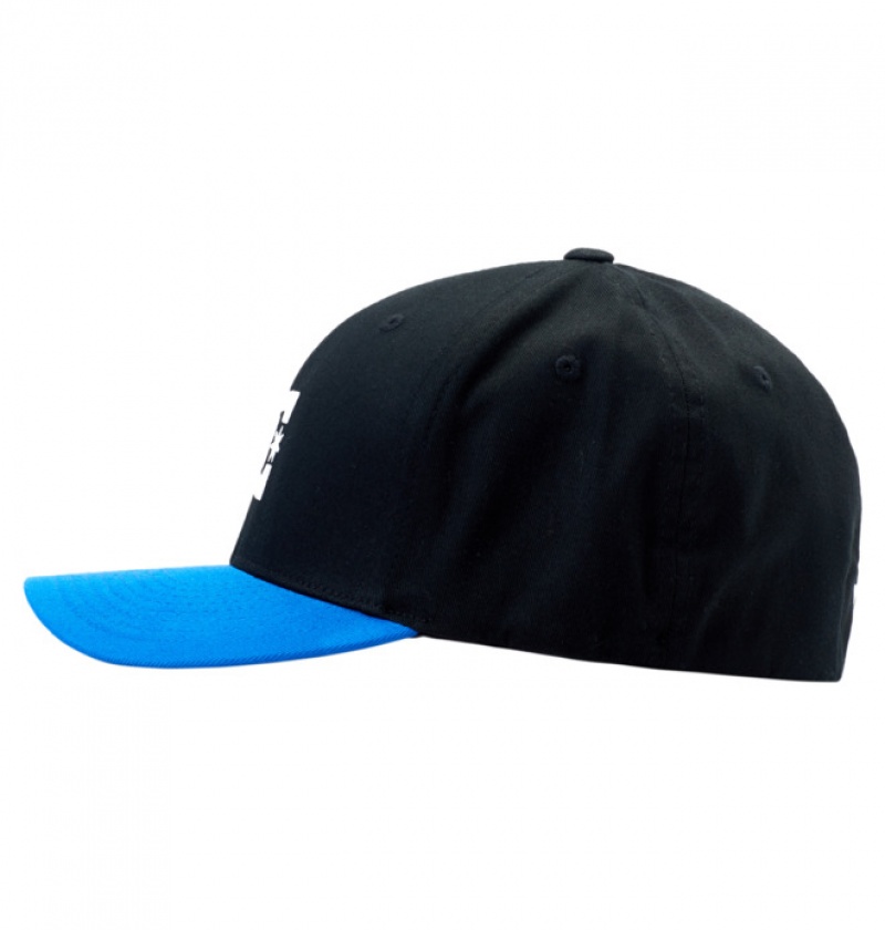 Hombre Sombreros DC Shoes Cap Star Seasonal Flexfit Azules | VPM-398615