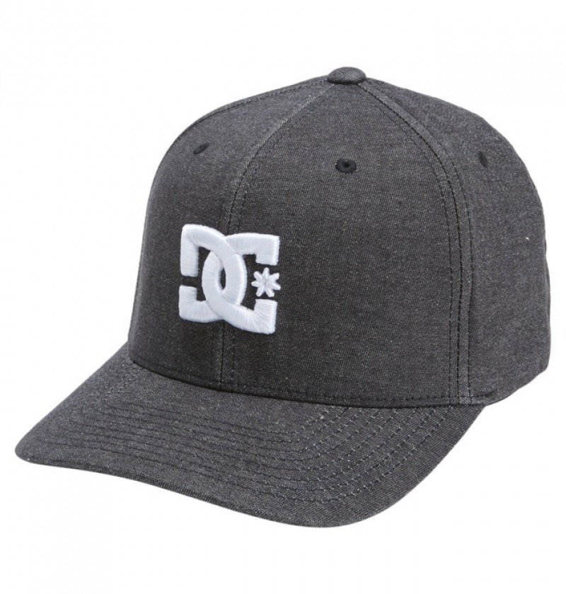 Hombre Sombreros DC Shoes Capstar Flexfit Negras | DVL-780243