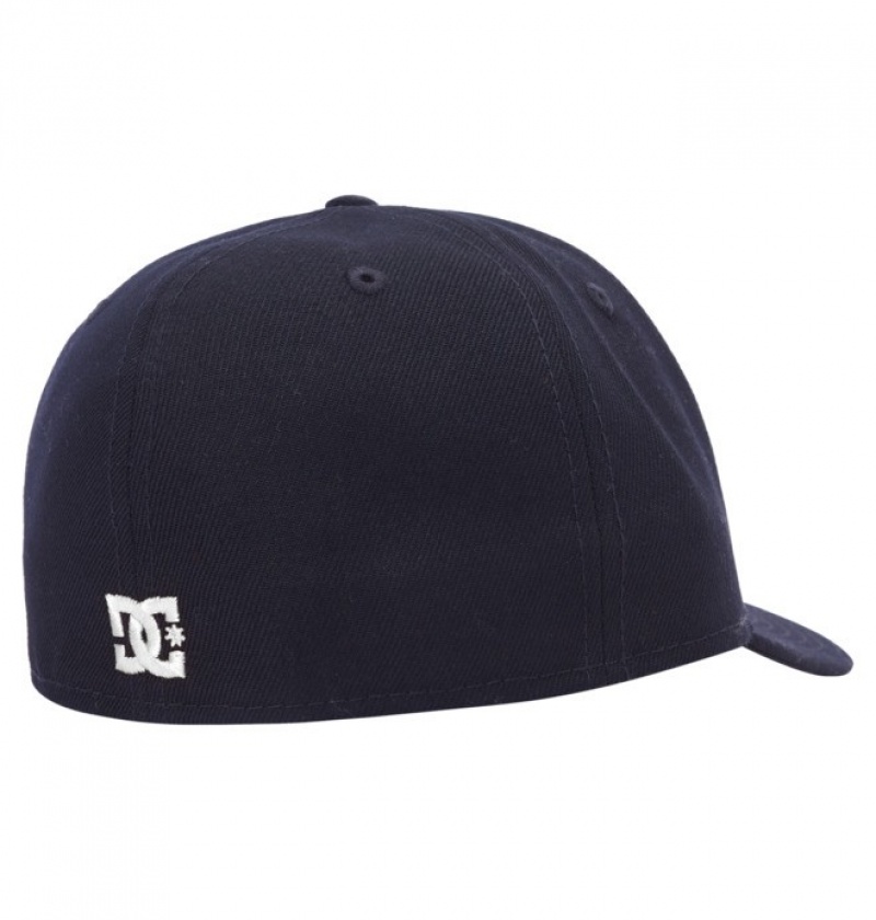 Hombre Sombreros DC Shoes DC Lo Pro New Era Fitted Azul Marino Blancas | SUE-423175