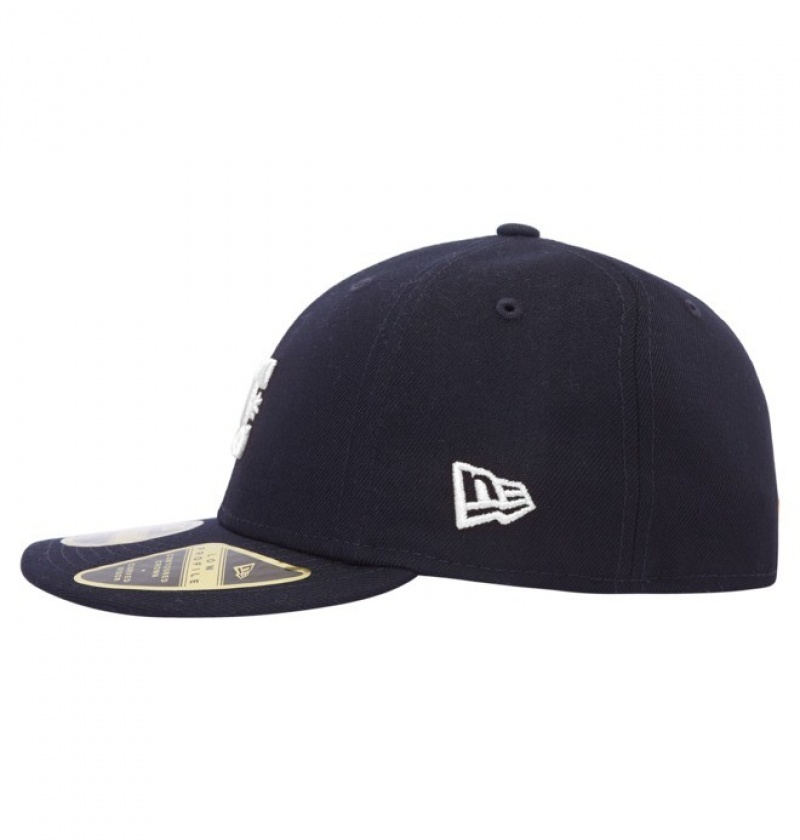 Hombre Sombreros DC Shoes DC Lo Pro New Era Fitted Azul Marino Blancas | SUE-423175