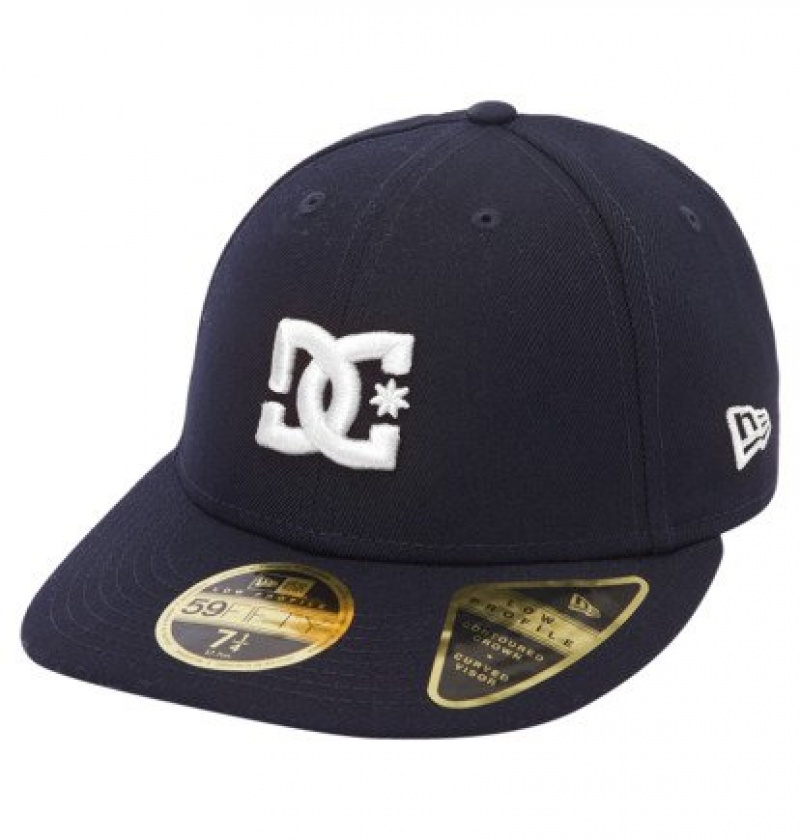 Hombre Sombreros DC Shoes DC Lo Pro New Era Fitted Azul Marino Blancas | SUE-423175