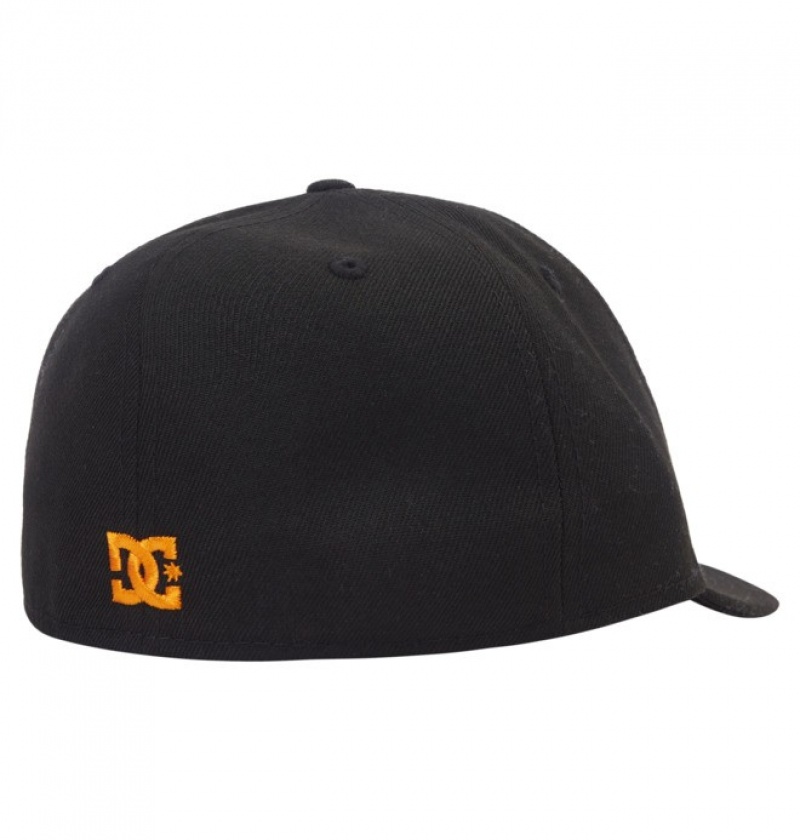 Hombre Sombreros DC Shoes DC Lo Pro New Era Fitted Negras Naranjas | OEI-591627