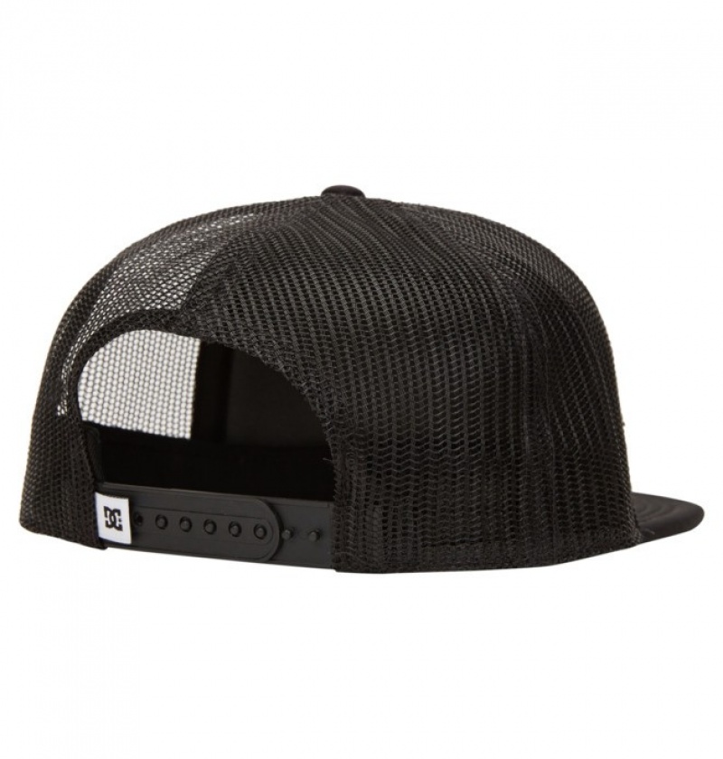 Hombre Sombreros DC Shoes Gas Station Trucker Negras | WES-503924