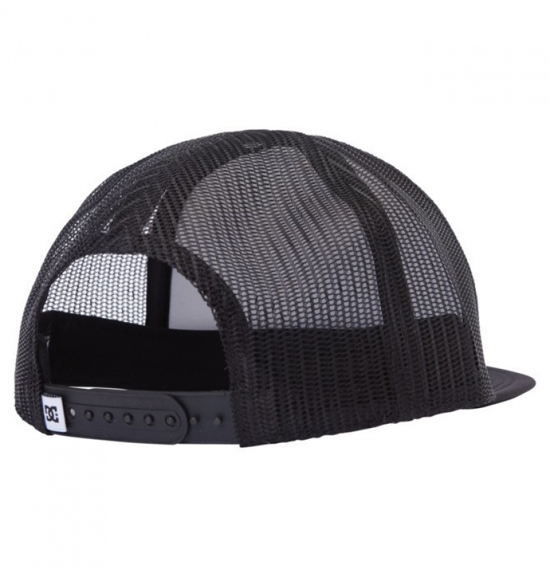 Hombre Sombreros DC Shoes Gas Station Trucker Blancas Negras | ZMA-153802