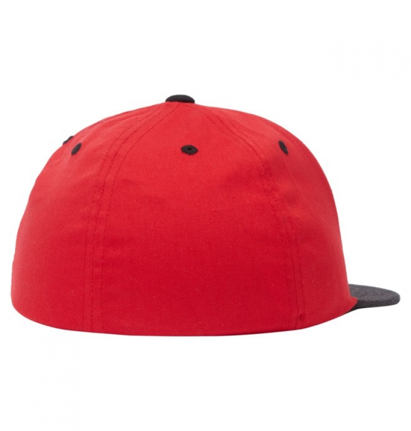 Hombre Sombreros DC Shoes Hammering Flexfit Rojas | YEK-701486