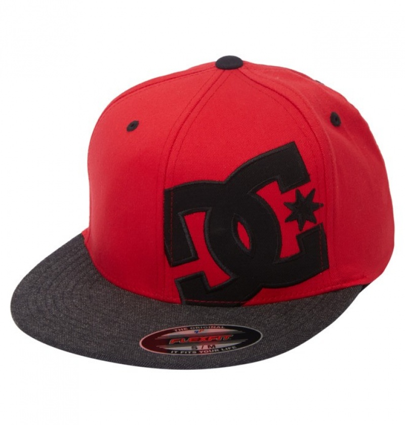 Hombre Sombreros DC Shoes Hammering Flexfit Rojas | YEK-701486