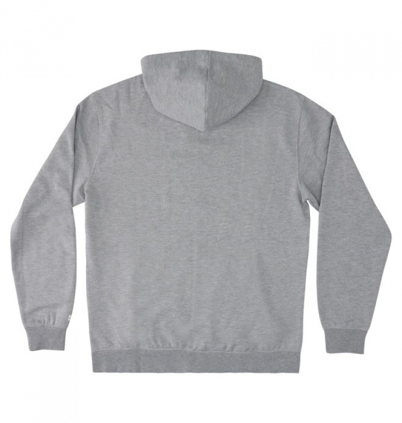 Hombre Sudaderas DC Shoes Riot 2 Zip-Up Gris | IAT-785249