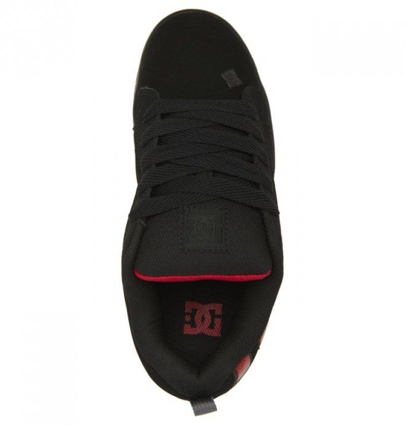 Hombre Tenis DC Shoes Court Graffik Negras Rojas | QHK-835602