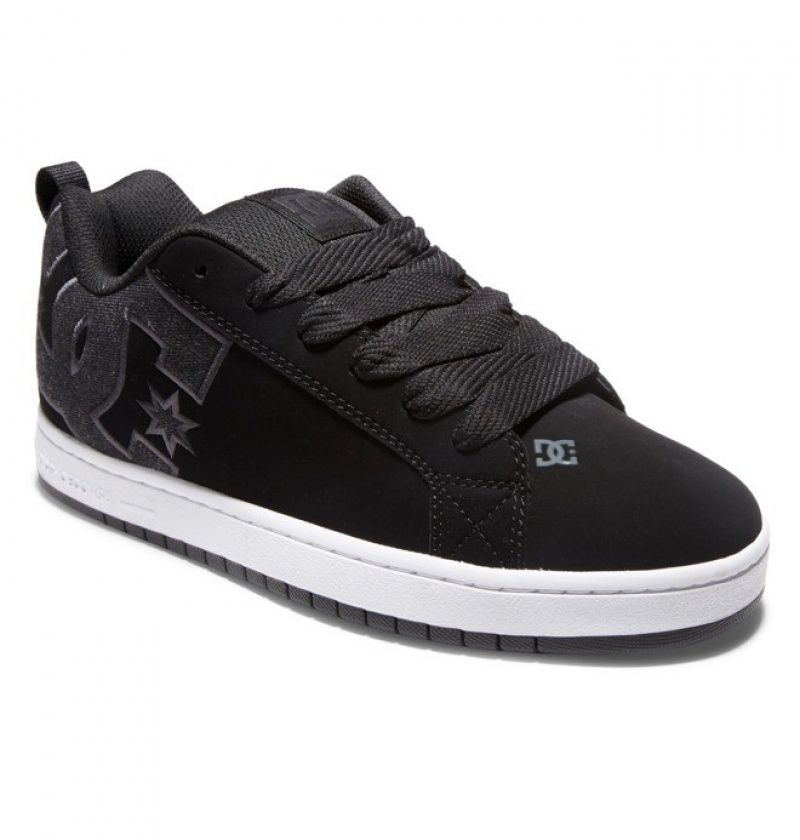 Hombre Tenis DC Shoes Court Graffik Negras Azules | TSJ-341609