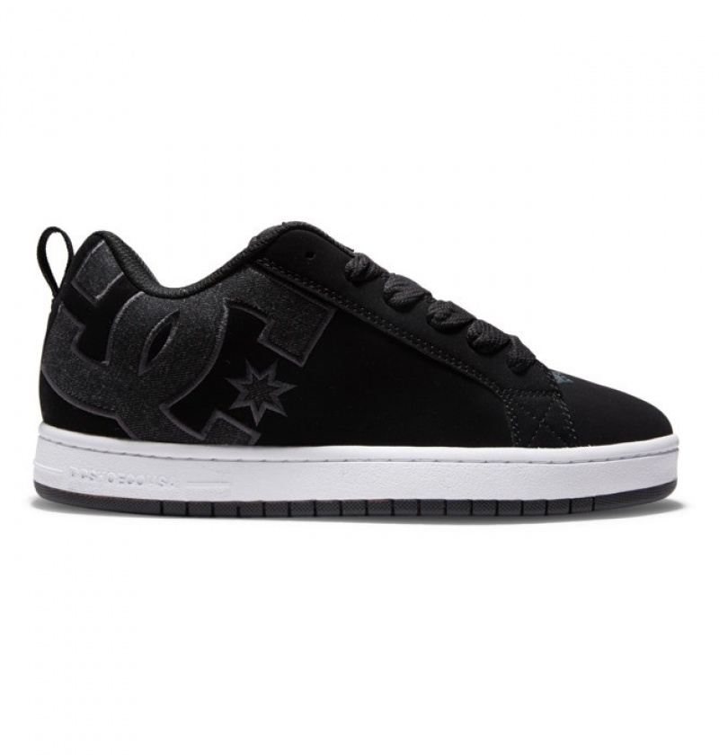 Hombre Tenis DC Shoes Court Graffik Negras Azules | TSJ-341609