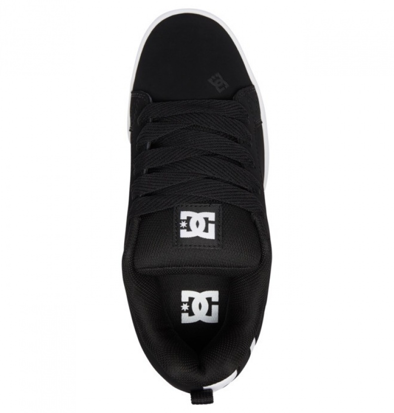 Hombre Tenis DC Shoes Court Graffik Negras Blancas Negras | TXQ-976251