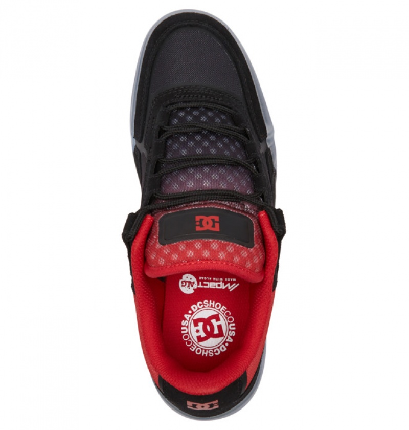 Hombre Tenis DC Shoes DC Metric Skate Negras Rojas | FYT-209637