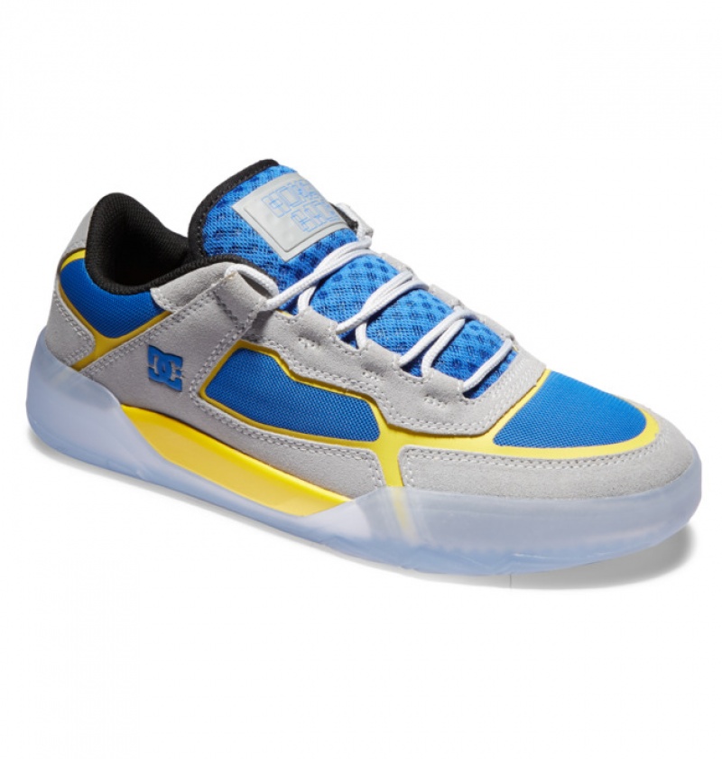 Hombre Tenis DC Shoes Hongo x DC Metric Gris Azules Amarillo | CWO-930874