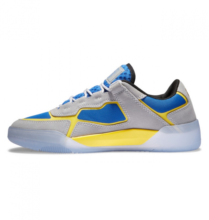 Hombre Tenis DC Shoes Hongo x DC Metric Gris Azules Amarillo | CWO-930874