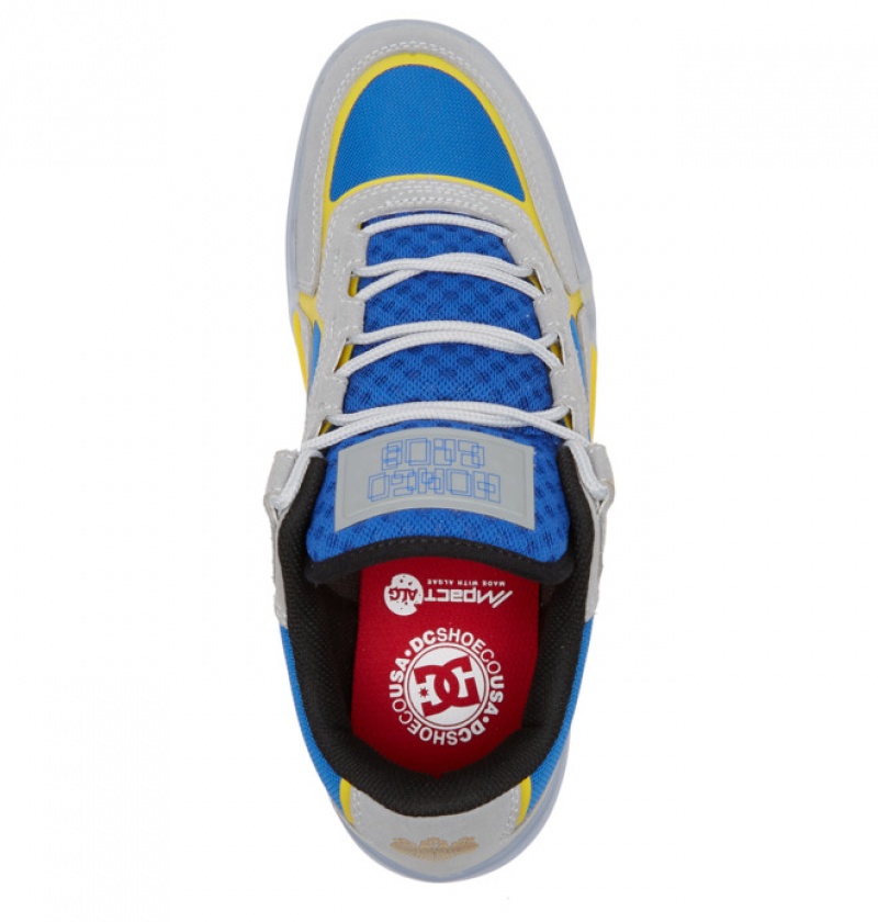 Hombre Tenis DC Shoes Hongo x DC Metric Gris Azules Amarillo | CWO-930874