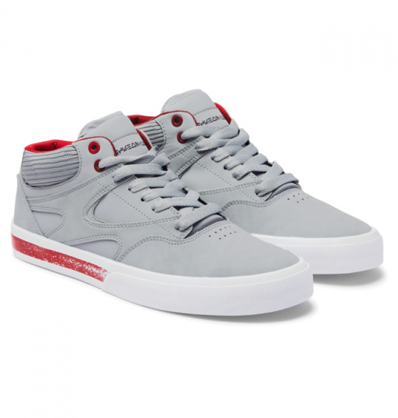 Hombre Tenis DC Shoes Kalis MID Mid-Top Gris | SQR-371086