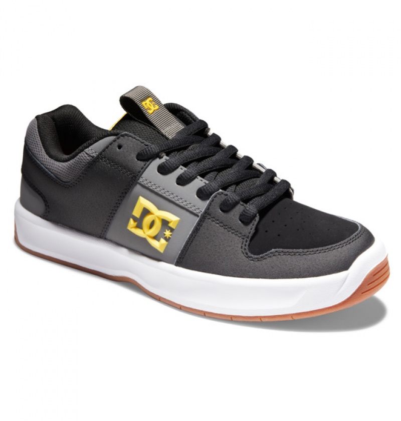 Hombre Tenis DC Shoes Lynx Zero Skate Negras Gris Amarillo | ZHJ-871249