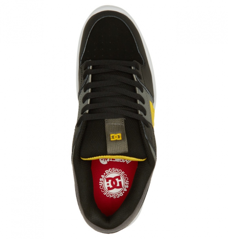 Hombre Tenis DC Shoes Lynx Zero Skate Negras Gris Amarillo | ZHJ-871249