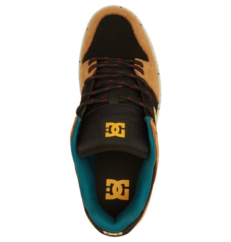 Hombre Tenis DC Shoes Manteca 4 Negras Marrones Verde | WRQ-705692