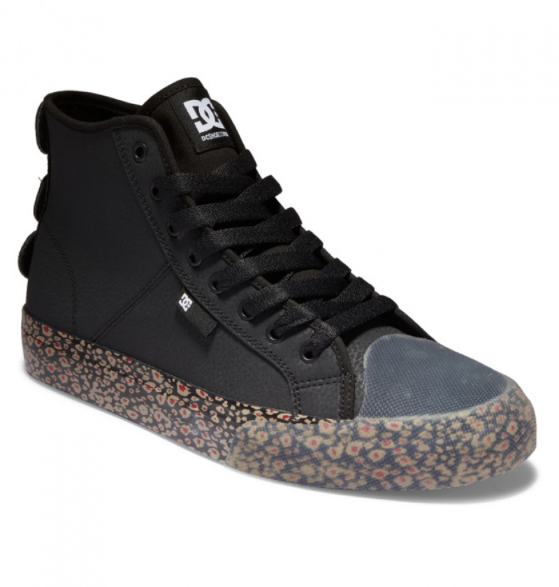 Hombre Tenis DC Shoes Manual HI High-Top Evan Smith Negras Negras Rojas | YKT-395268