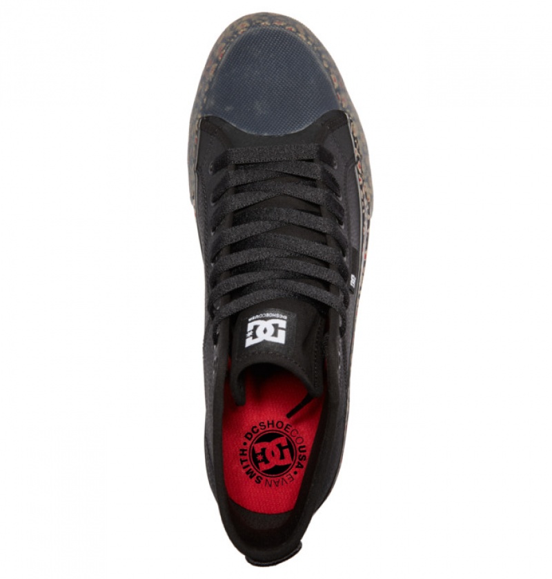 Hombre Tenis DC Shoes Manual HI High-Top Evan Smith Negras Negras Rojas | YKT-395268