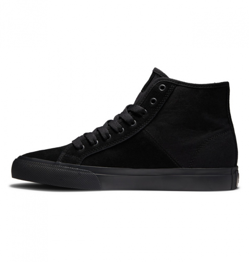 Hombre Tenis DC Shoes Manual High Top Semišové Negras Negras Negras | FID-194572