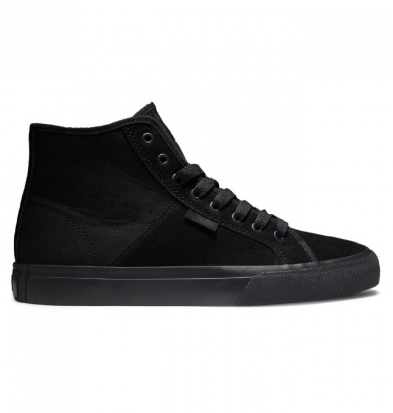 Hombre Tenis DC Shoes Manual High Top Semišové Negras Negras Negras | FID-194572