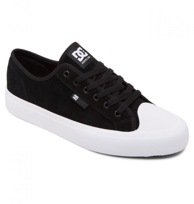 Hombre Tenis DC Shoes Manual RT S Semišové Skate Negras Blancas | THL-068132