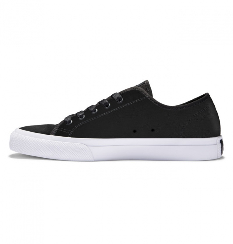 Hombre Tenis DC Shoes Manual SE Platene Negras Blancas Negras | TUZ-086439