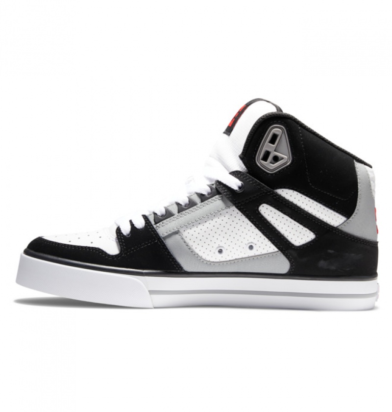 Hombre Tenis DC Shoes Pure High-Top Negras Blancas Rojas | USY-931248