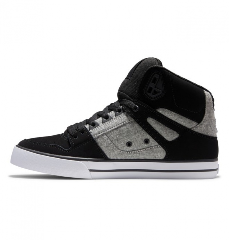 Hombre Tenis DC Shoes Pure High-Top Negras | YRI-625948