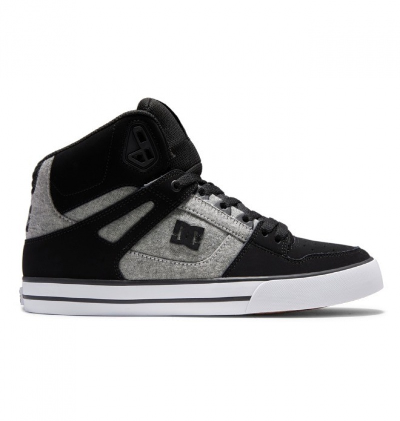 Hombre Tenis DC Shoes Pure High-Top Negras | YRI-625948