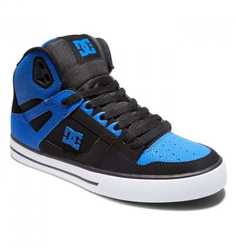 Hombre Tenis DC Shoes Pure High-Top Negras Azul Real | KSP-950364