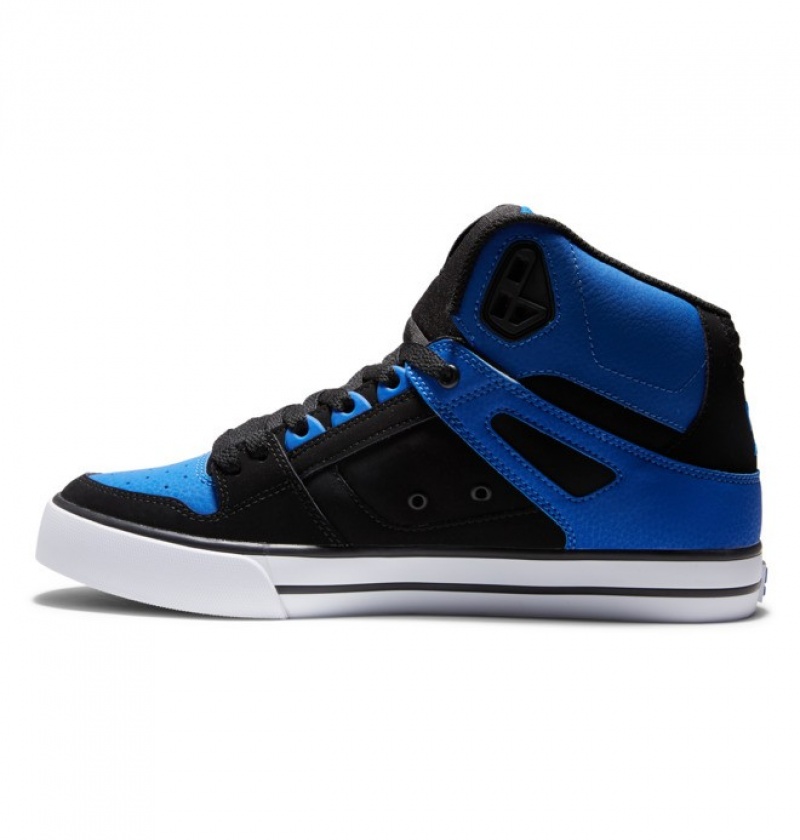 Hombre Tenis DC Shoes Pure High-Top Negras Azul Real | KSP-950364