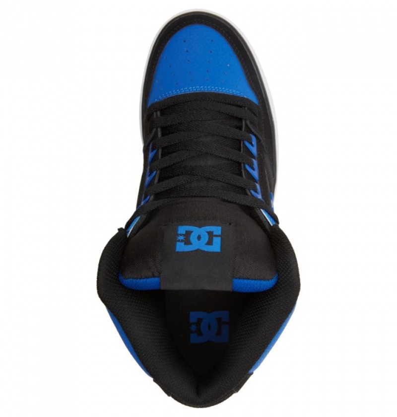 Hombre Tenis DC Shoes Pure High-Top Negras Azul Real | KSP-950364