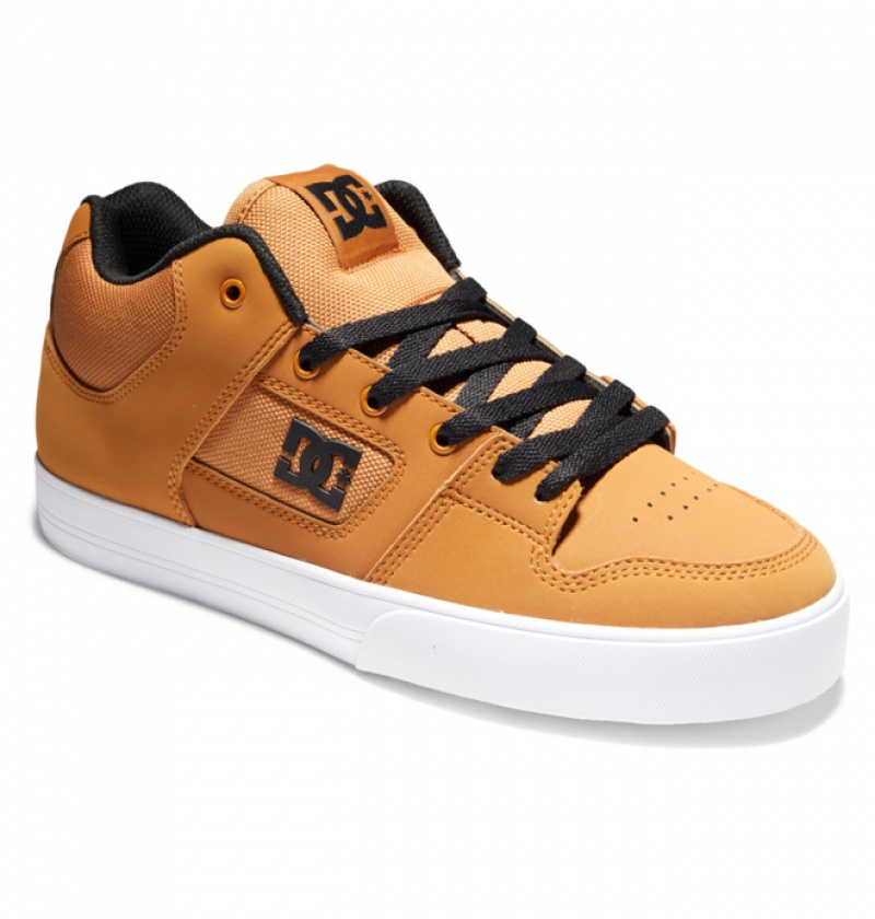 Hombre Tenis DC Shoes Pure MID Mid-Top Marrones Negras | ZMU-370968