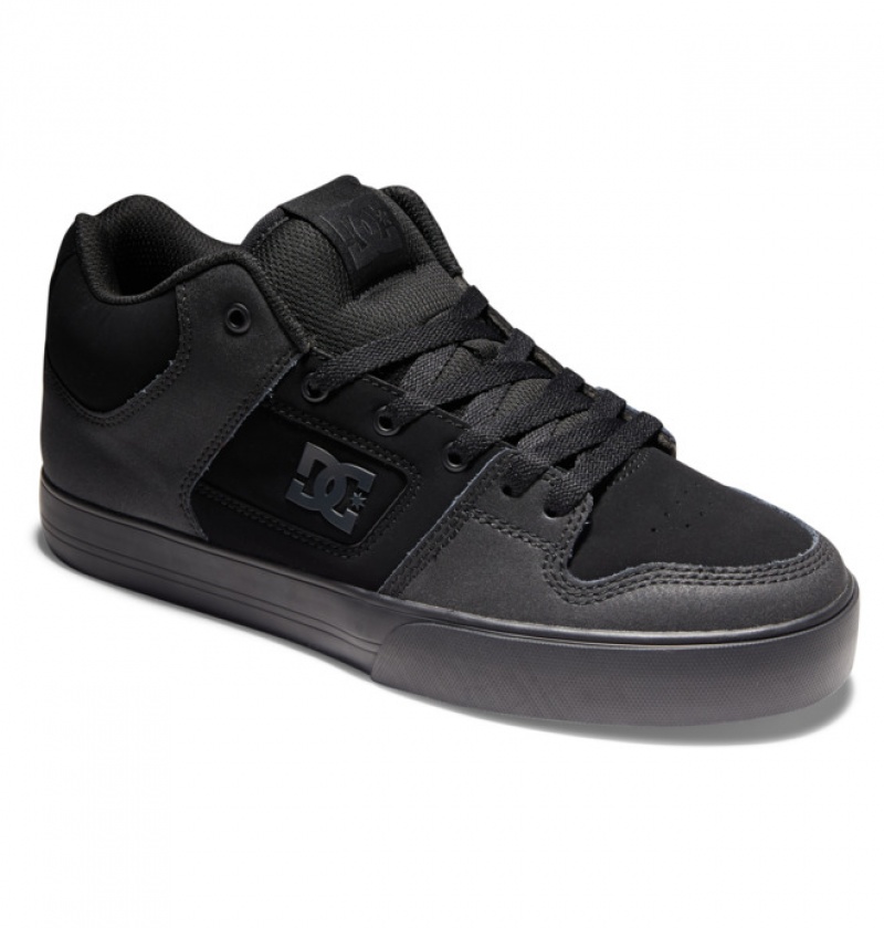 Hombre Tenis DC Shoes Pure MID Mid-Top Negras Negras | KJS-916378