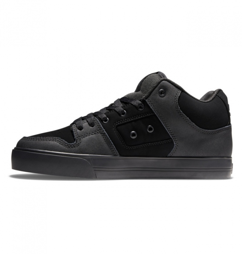 Hombre Tenis DC Shoes Pure MID Mid-Top Negras Negras | KJS-916378