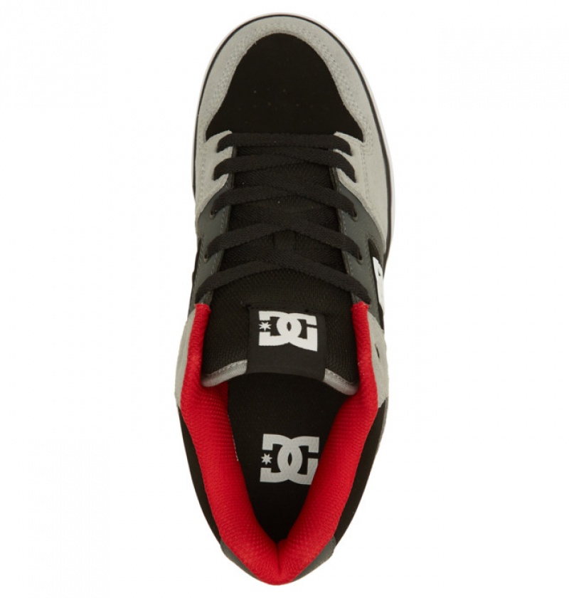 Hombre Tenis DC Shoes Pure MID Mid-Top Negras Gris Rojas | LQN-378091