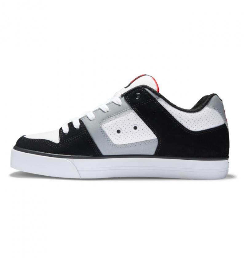 Hombre Tenis DC Shoes Pure Negras Blancas Gris | WOK-791605