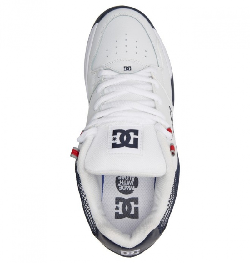 Hombre Tenis DC Shoes Versatile Blancas Rojas Azules | CDB-290368