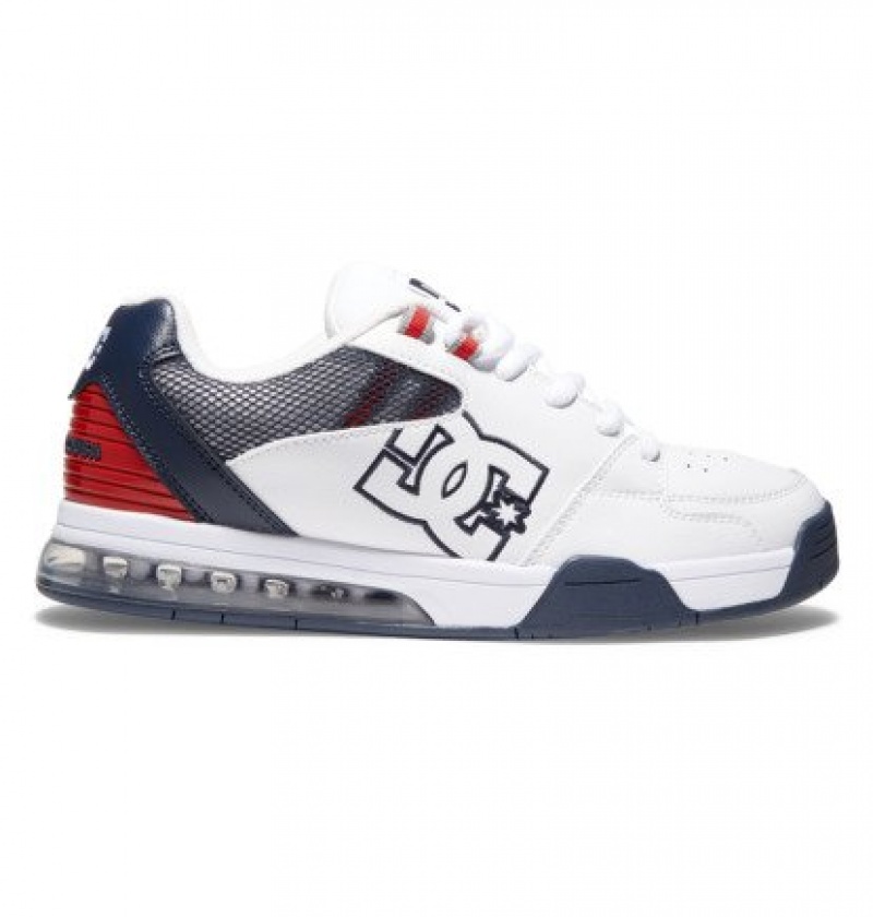 Hombre Tenis DC Shoes Versatile Blancas Rojas Azules | CDB-290368