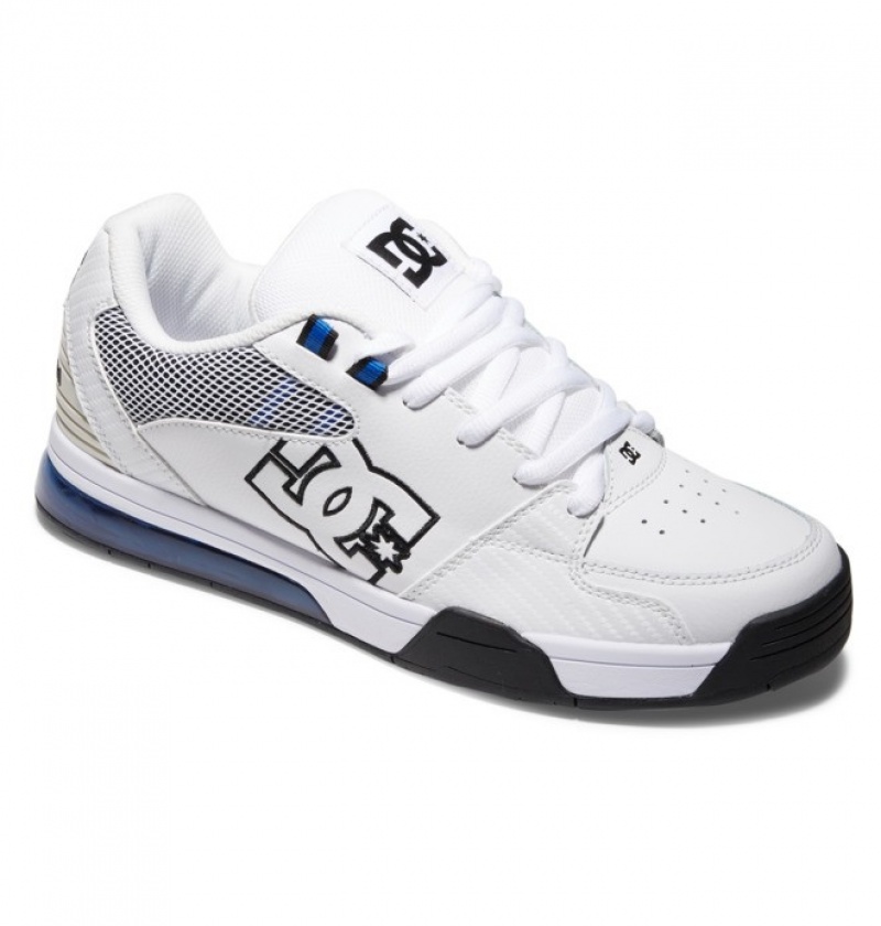 Hombre Tenis DC Shoes Versatile Blancas Azul Real Blancas | BLT-153764