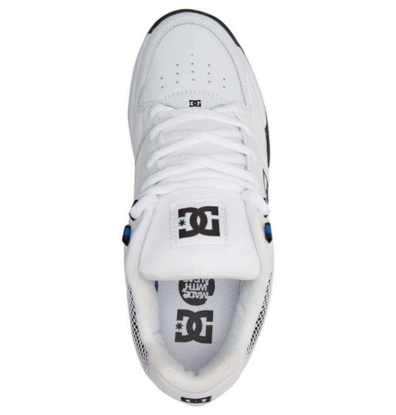 Hombre Tenis DC Shoes Versatile Blancas Azul Real Blancas | BLT-153764